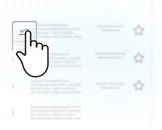 Illustration of selecting an item.