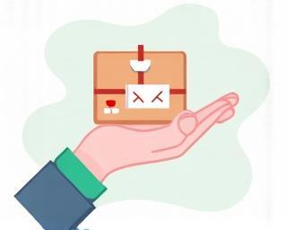 Illustration of receiving a delivery.