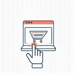 Illustration representing online shopping.